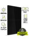 Leapton N-Type 450Wp TOPCon bifacial zonnepaneel geoptimaliseerd zonne-energievermogen