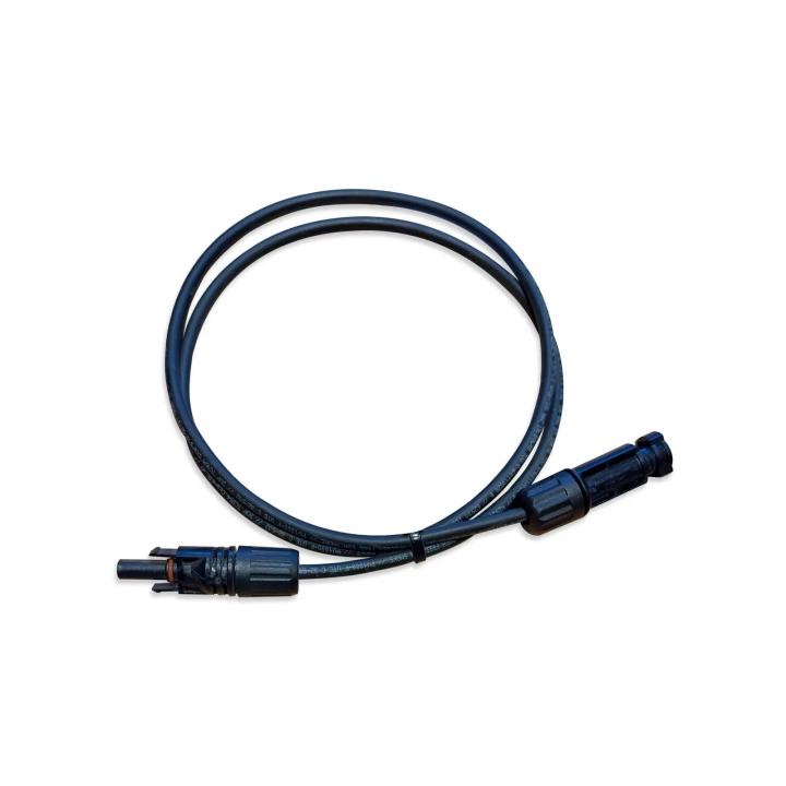 Allonge câble solaire 1x4mm² avec 2x connecteurs type MC4 (au mètre)