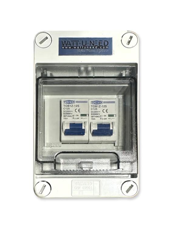 Coffret batterie avec fusible automatique 2X 125A DC 250V + câbles