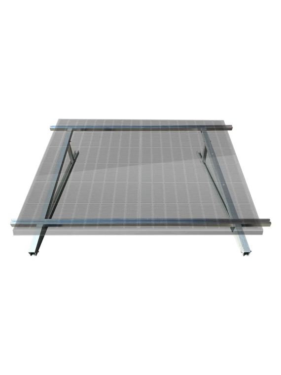Kit de aluminio para montaje en el suelo - 13° de inclinación - horizontal — vue 2