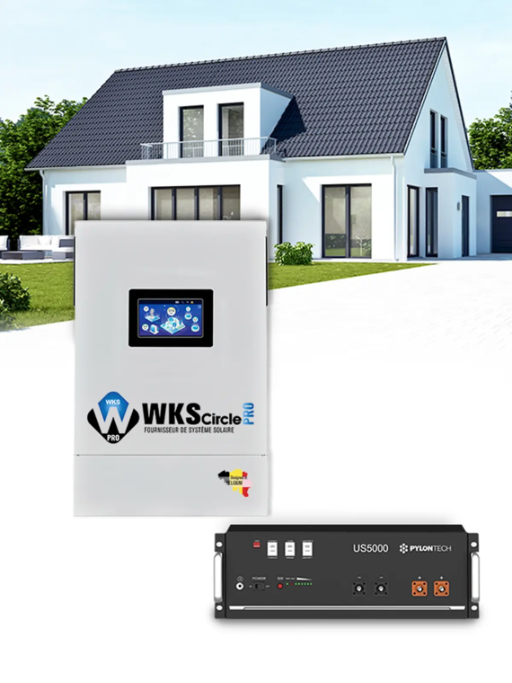 WKS EVO Circle Pro 6,5 kVA omvormerpakket en Pylontech US5000 4,8 kWh lithiumbatterij