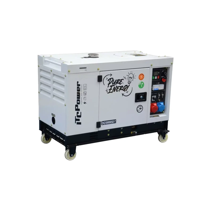 Generador diésel de 10,6 kVA a plena potencia, 230 V/400 V, ITC Power DG10000SE-T — vue 2