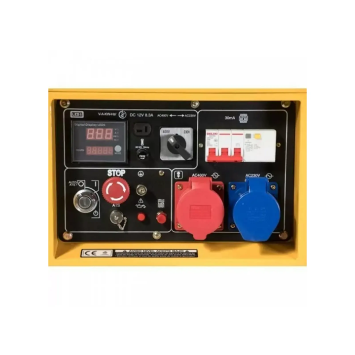 Groupe Électrogène Diesel Kompak 6,3kW Full Power 230V/400V Insonorisé NT-8000SE-T