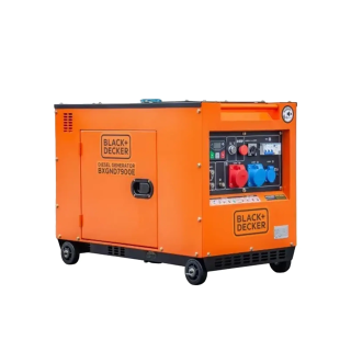 Black+Decker Diesel Generator 7,9kVA Vol vermogen 230V/400V Geluidgedempt BXGND7900E