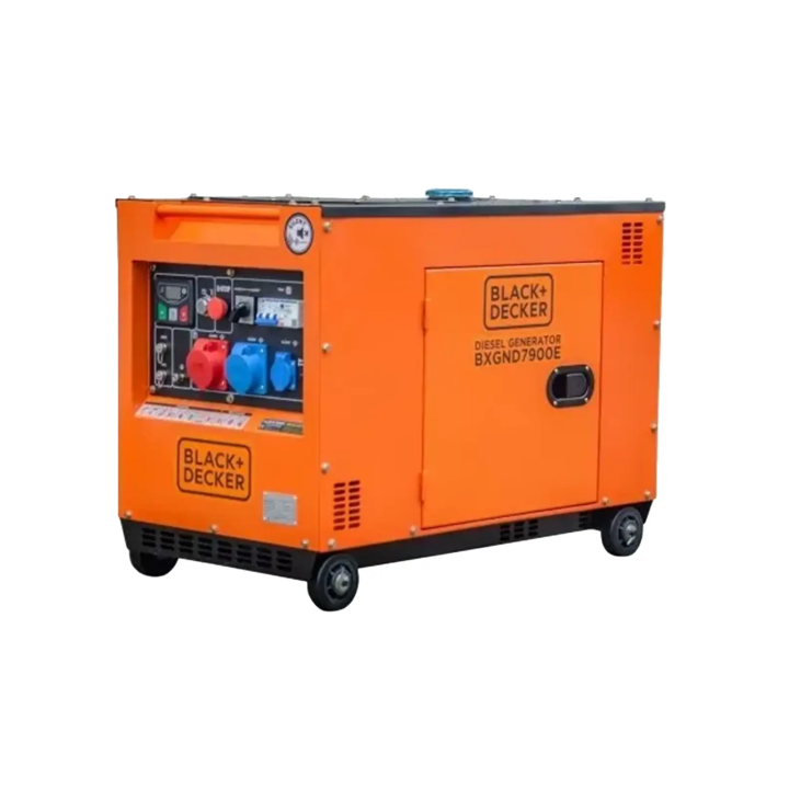 Black+Decker Diesel Generator 7,9kVA Vol vermogen 230V/400V Geluidgedempt BXGND7900E