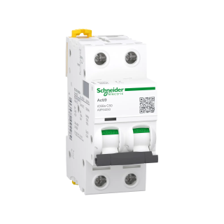Disjoncteur Schneider Acti9 – 2P – 50A – Courbe C – 400V – A9F64250