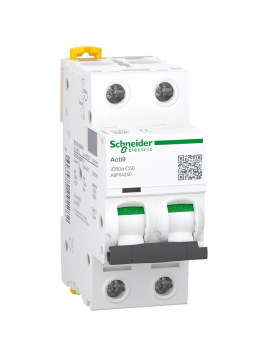 Installatieautomaat Schneider Acti9 A9F64250 2P 50A karakteristiek C