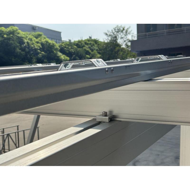 Carport fotovoltaico de aluminio para 15 paneles (solo estructura) — vue 8