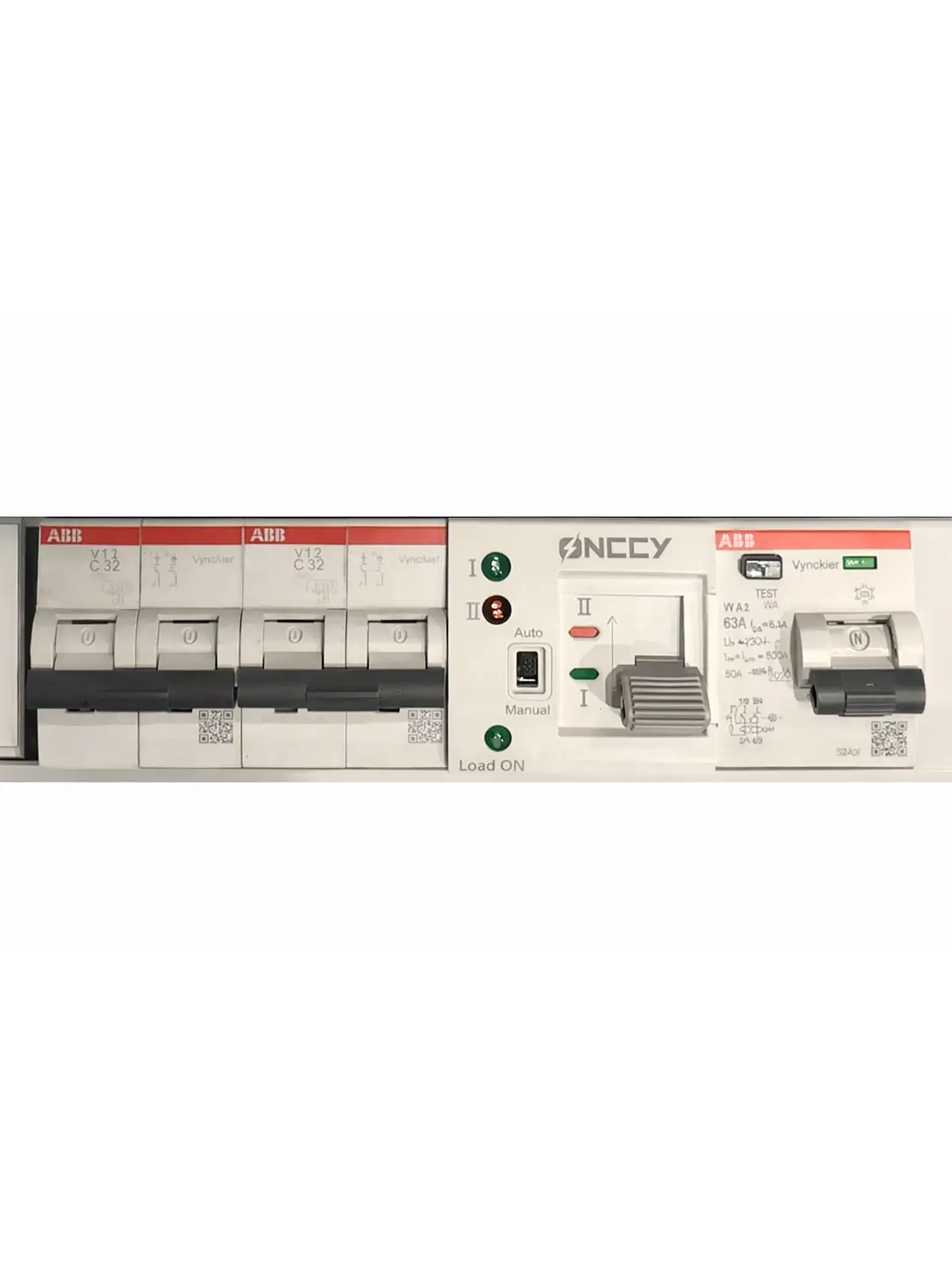 Panel de conmutación 230 V 32 A con enchufe