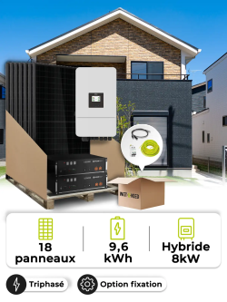 8.1 kWp Self-Consumption Solar Kit – 8 kW Inverter – 9.60 kWh Battery