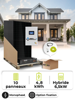 Solar-Kit für Eigenverbrauch 4,5 kWp – Mono 6,5 kW – Batterie 4,80 kWh