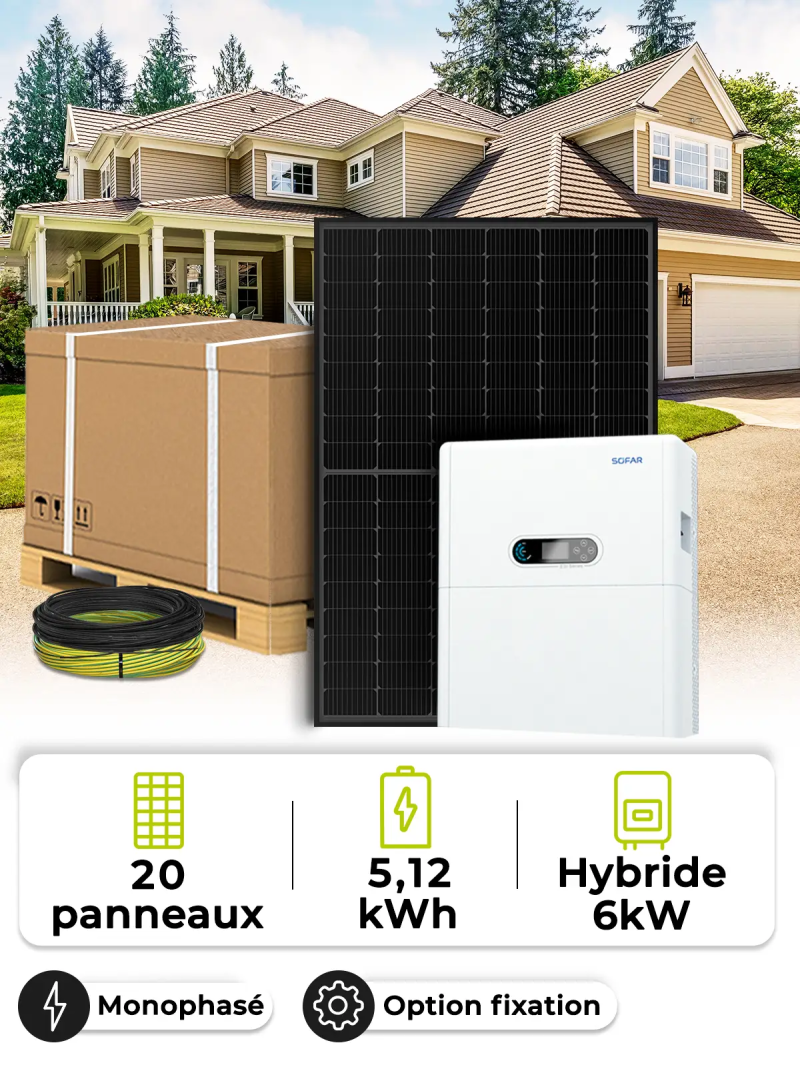 Solar Kit Self-Consumption 9.0 kWp – Mono 6 kW – Battery 5.12 kWh