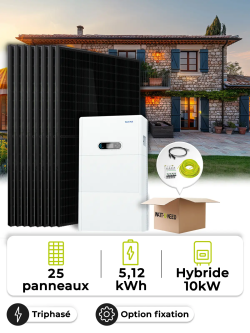 11.3 kWp Self-Consumption Solar Kit – Tri 9.9 kW – 5.12 kWh Battery