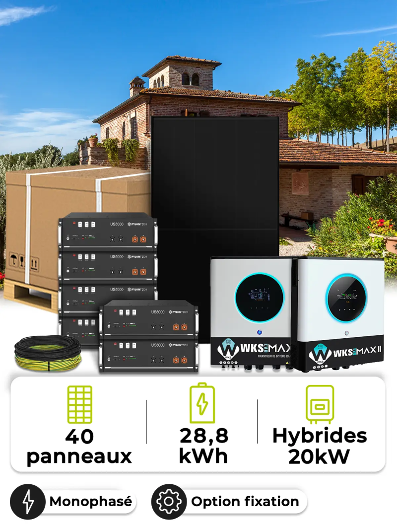 Solar-Kit Inselanlage 18,0 kWp – Mono 20 kW – Batterie 4,80 kWh