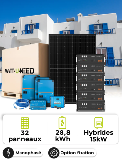 Kit Solaire Site Isolé 13,5 kWc – Mono 15 kW – Batterie 4,80 kWh – Victron