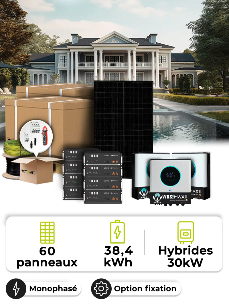Kit Solaire Site Isolé 27,0 kWc – Mono 30 kW – Batterie 4,80 kWh