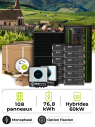 Zonne-energieset Tiny Village 48,6 kWp – Mono 60 kW – Accu 76,80 kWh