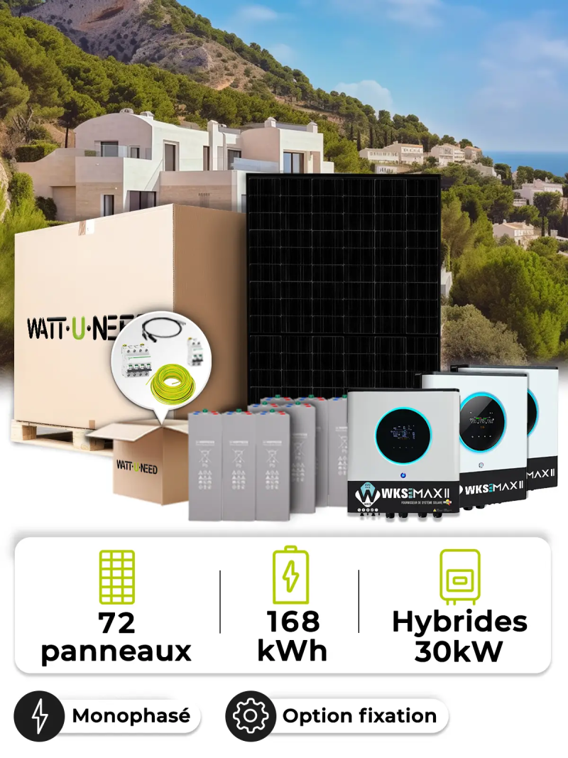 Solar Kit Off-Grid 27.0 kWp – Mono 30 kW – OPzV Battery 168 kWh