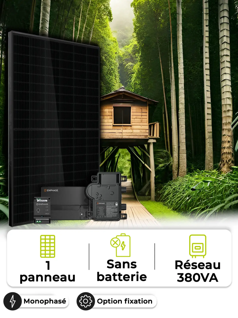 Solar-Set für Eigenverbrauch/Einspeisung 0,33 kWp – Mono 380 VA – ohne Speichersystem