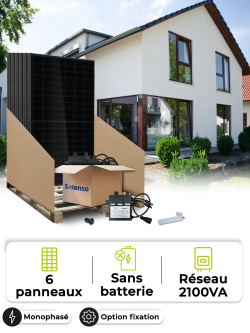 Kit Solaire Autoconsommation / Réinjection 1,8 kWc – Mono 2,1 kVA – sans stockage