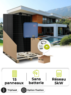 6.8 kWp Self-Consumption/Feed-in Solar Kit – Tri 5.0 kVA – without storage