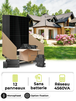 5.4 kWp Self-Consumption/Feed-in Solar Kit – Mono 4.56 kVA – without storage
