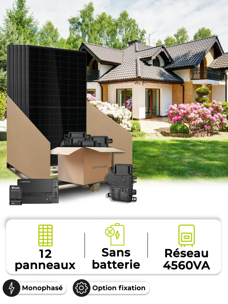 Kit solar para autoconsumo/reinyección 5,4 kWp – Mono 4,56 kVA – sin almacenamiento