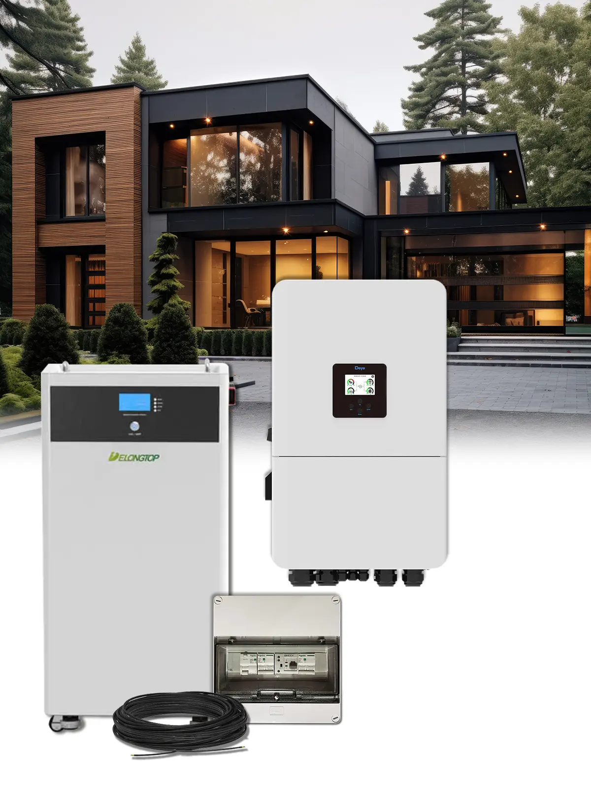 Kit de reconversión Tri de 8 kW – Batería de 15,36 kWh
