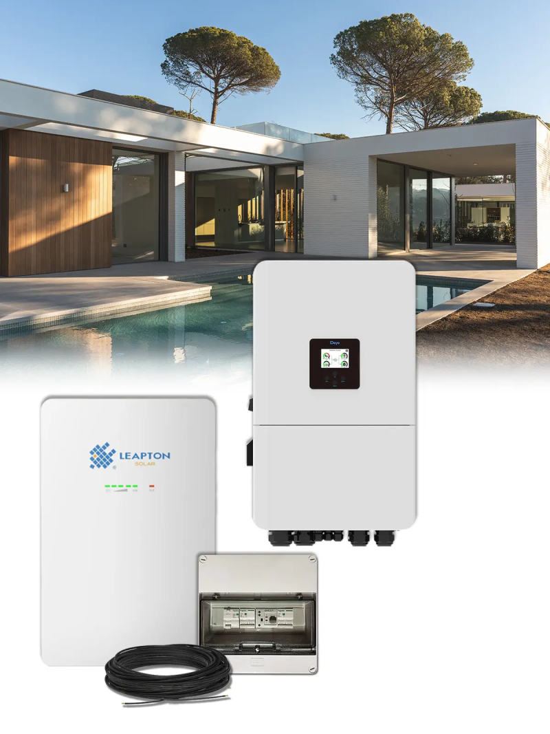 Set met 10 kW driefasige omvormer – 16,0 kWh accu – Deye