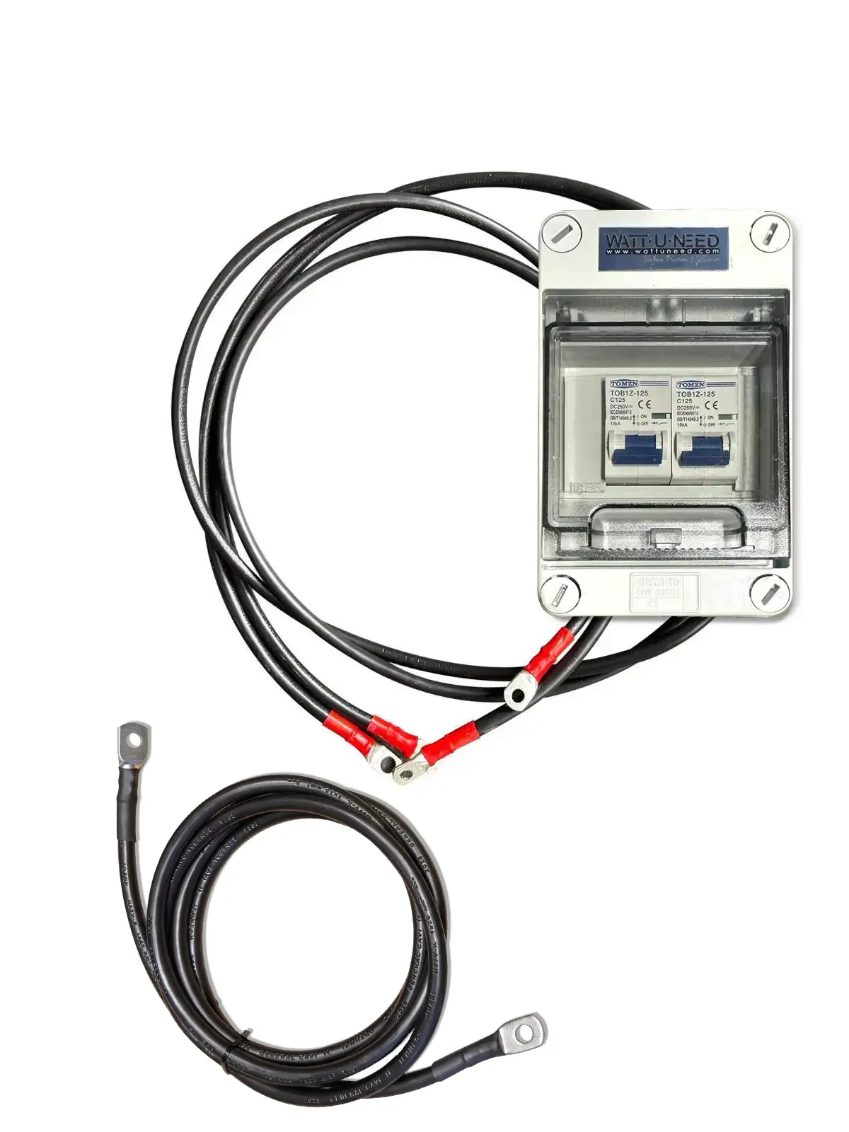 Batteriekasten mit automatischer Sicherung 2× 125 A DC 250 V + Kabel