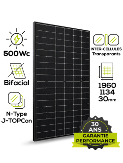 Jolywood JW-HD108N-R2 500 Wp Bifazial Full Black Transparent