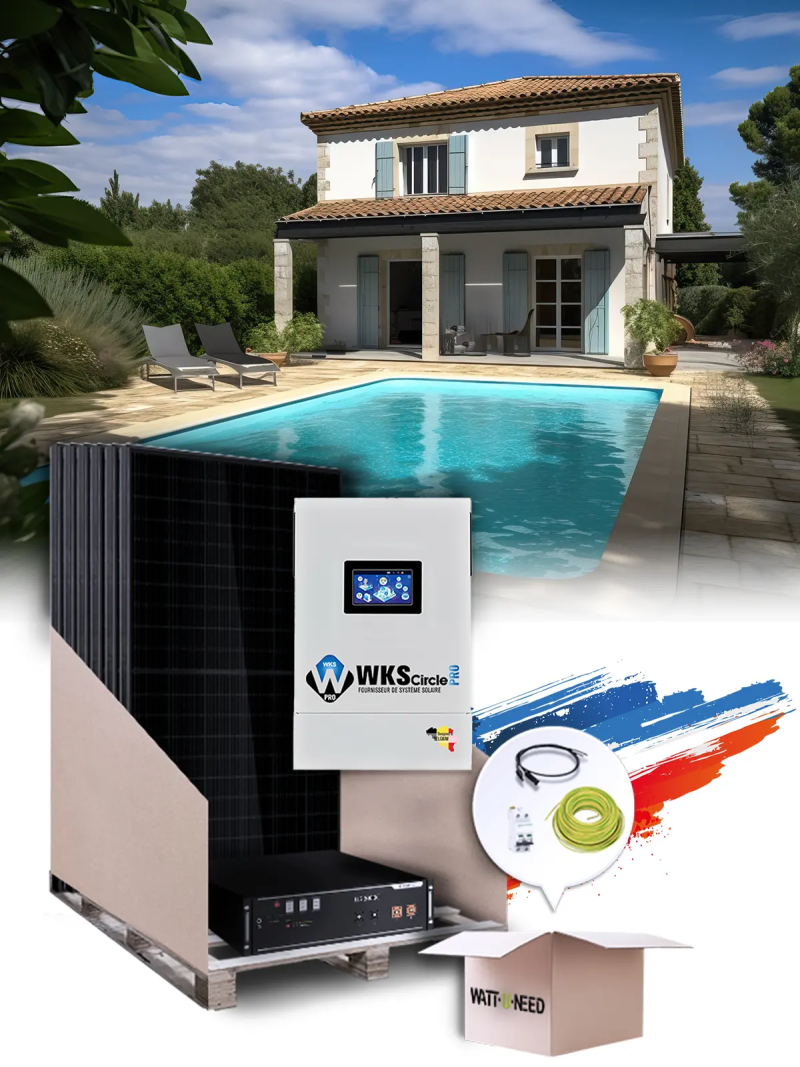 Zonnepaneel Kit Zelfverbruik 4,5 kWp – Mono 6,5 kW – Batterij 4,80 kWh – Geïnstalleerd FR