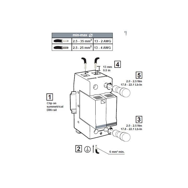 BT surge protector - single pole 40Ka