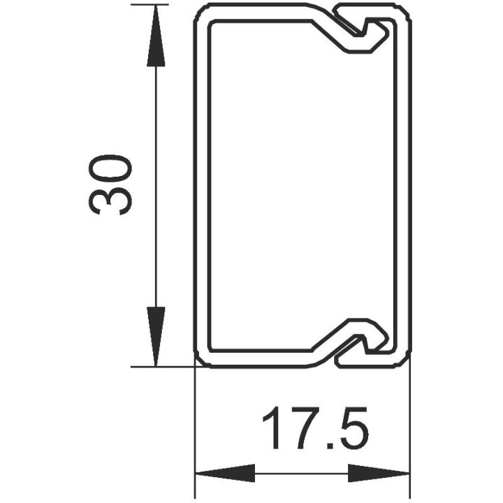 Goulotte blanche 30 x 15mm
