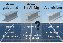 Acier galvanisé vs aluminium : quel métal pour vos structures photovoltaïques ?