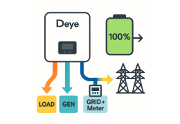 AC-Coupling Deye: 3 Möglichkeiten, die Batterie vor dem Export aufzuladen