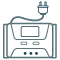 Icone d'un régulateur de charge avec une prise